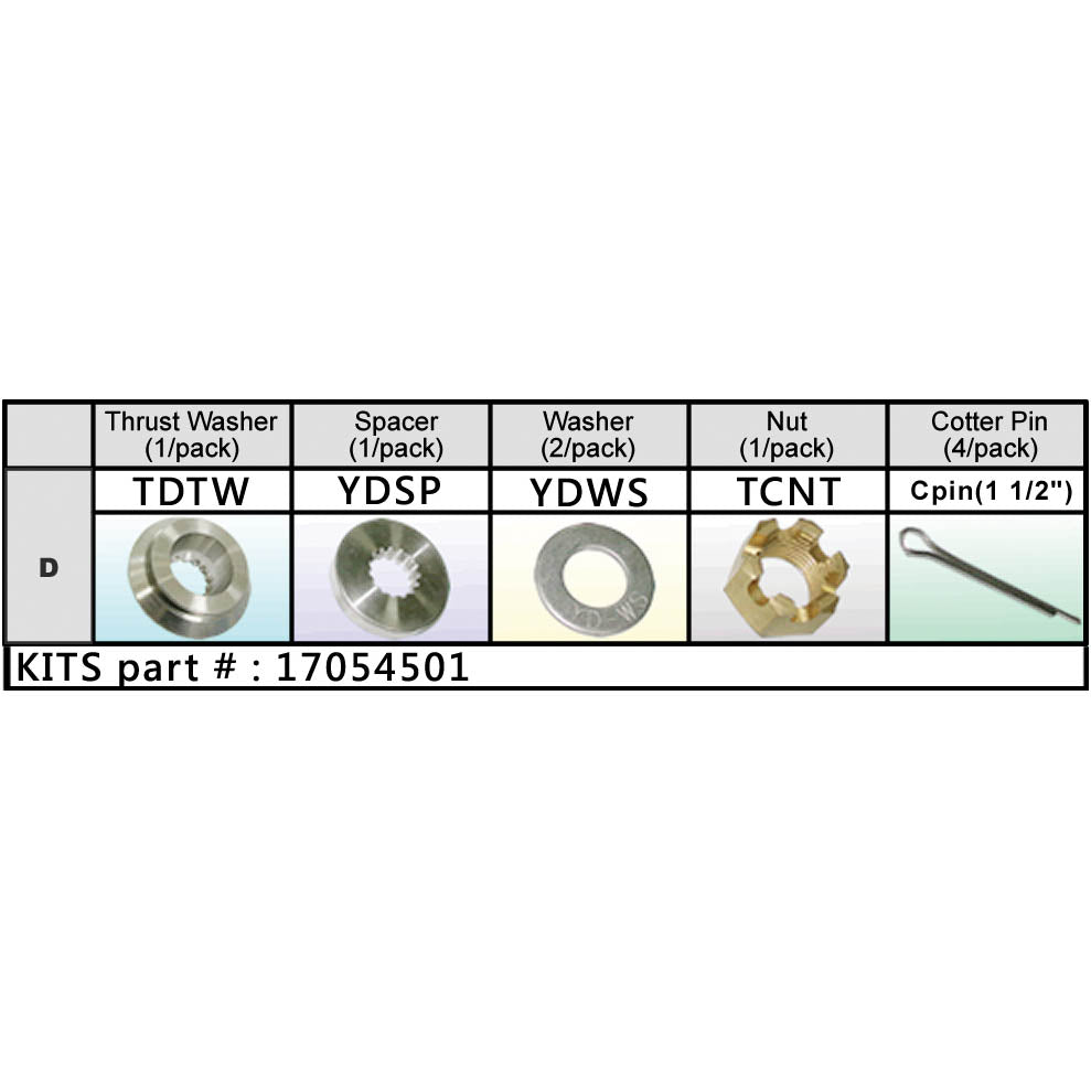 Solas Tohatsu Nut Kit (17054501)